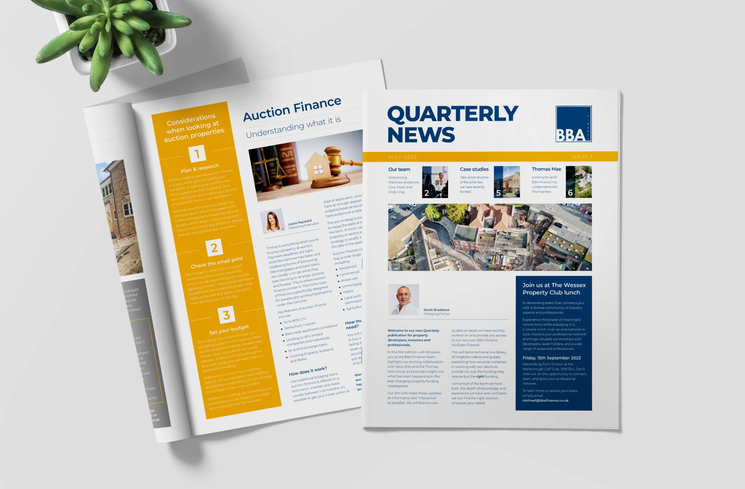 BBA Finance - Newsletter produced by Bread & Butter Studio