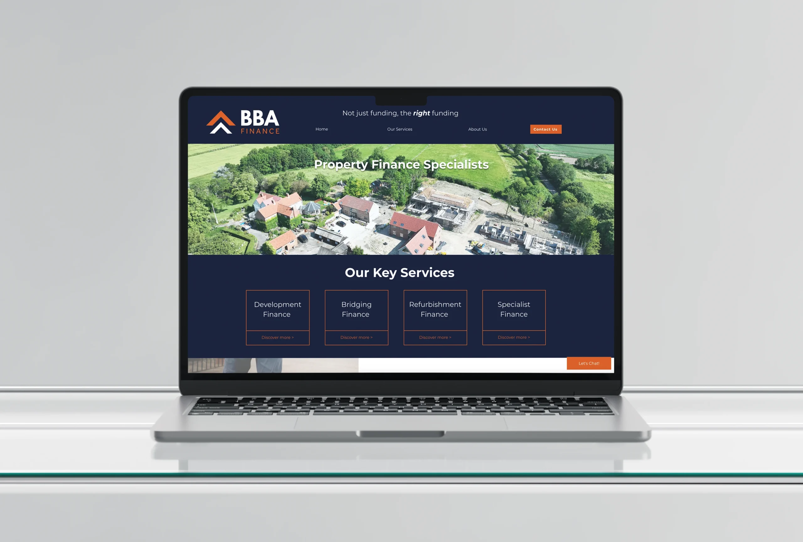 BBA Finance Website Update Mockup